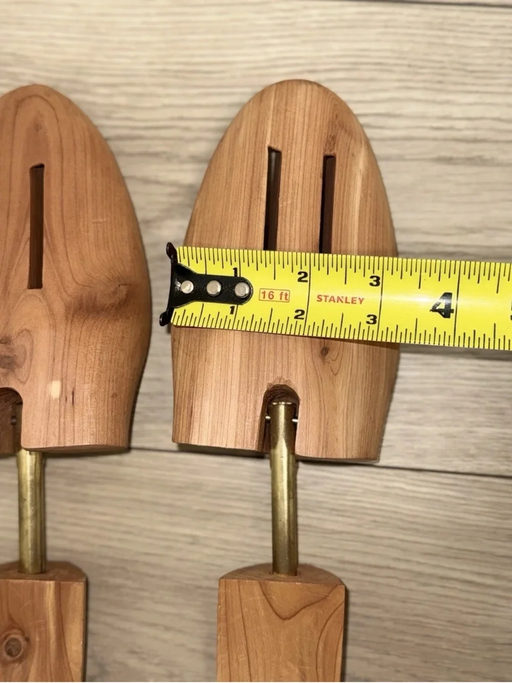 Allen Edmonds Large Aromatic Natural Wood Cedar Shoe Trees with Brass Hardware